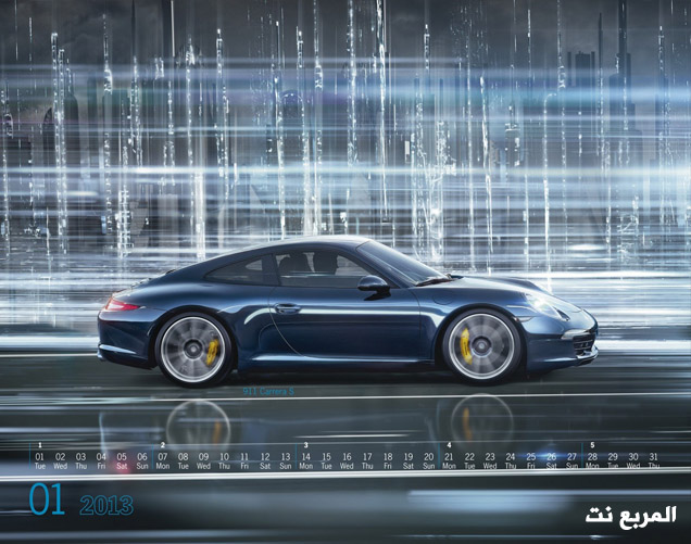 بورش تطلق دليل "التقويم السنوي"الحائط لعام 2013 للسيارة الجديدة بورش ميجا سيتي 2013 Porsche 9
